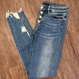 Flying Monkey Mid Rise Button Fly Skinny